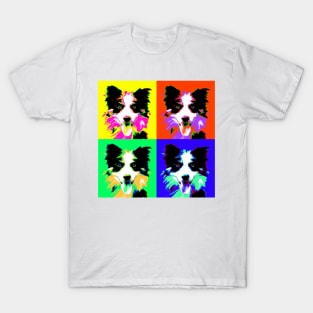 Border Collie Pop Art Design T-Shirt